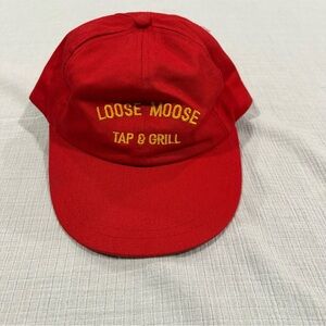 Loose Moose Tap & Grill Toronto Bar Hat Cap Red Gold Yellow Embroidered Cotton